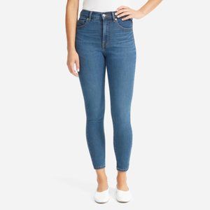 Everlane The Authentic Stretch High-Rise Skinny Ankle Jean 24 Mid Blue